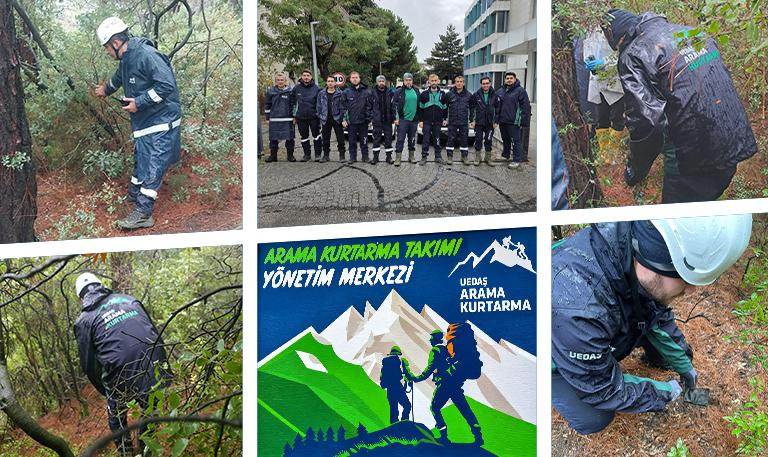 UEDAŞ ARAMA KURTARMA EKİBİ KAYIP ŞAHIS ARAMA ÇALIŞMALARINA KATILDI